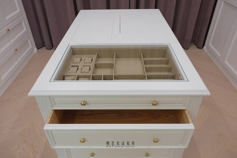 混油白蠟木多功能梳妝臺