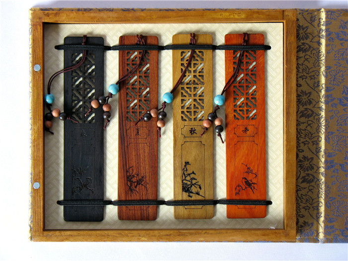 春夏秋冬四片裝書(shū)簽